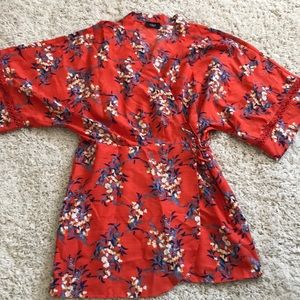 NWOT Kimono wrap style mini dress